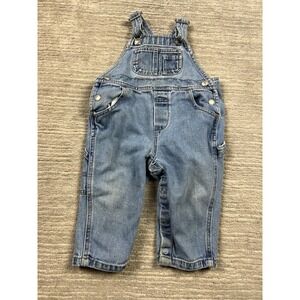 Baby GAP Overalls Kids 12-18 Months Denim Snap Legs 100% Cotton
